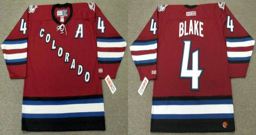 2019 Men Colorado Avalanche 4 Blake red style #2 CCM NHL jerseys